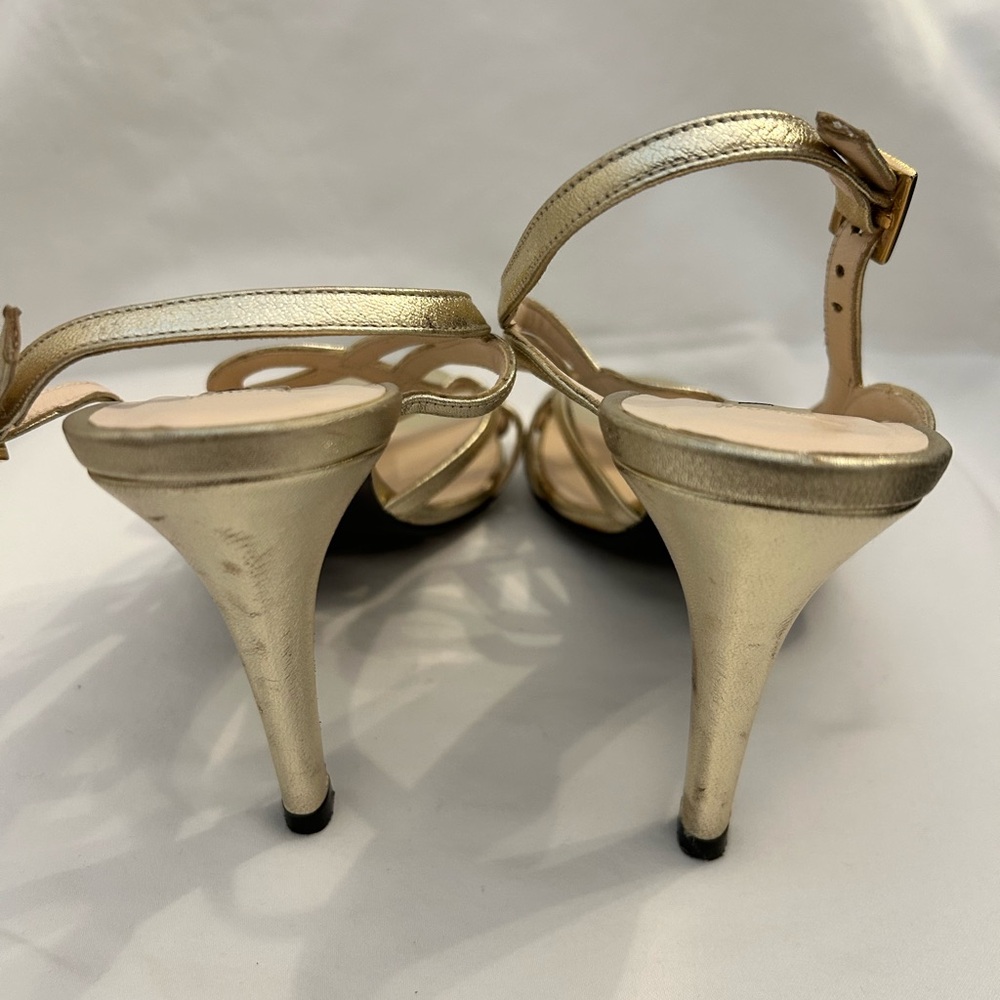 L.K. Bennett Gold Strappy Feria Heels‎ Size EU 37 - Picture 6 of 14